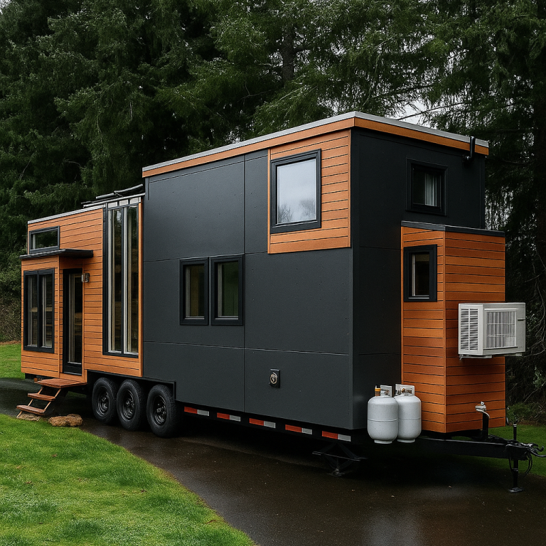 TinyHaus Nordlicht – Wohnkomfort auf Rädern Tiny House Nordlicht auf Trailer mit Holz- und Aluminiumbauweise – mobiles Premium-Zuhause für jedes Grundstück